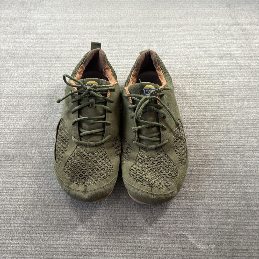 Lems Primal Hiking Shoes Mens 12 Green Lightweight Lace Up Ankle Cut